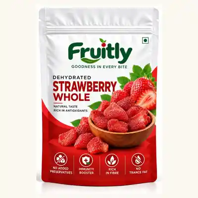 Fruitly dehydrated strawberry pouch